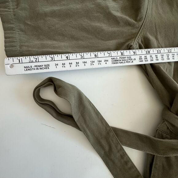 Mod Ref Jumpsuit Short Sleeve Olive Green‎ Tie Waist Snap Front Size S - Picture 13 of 13